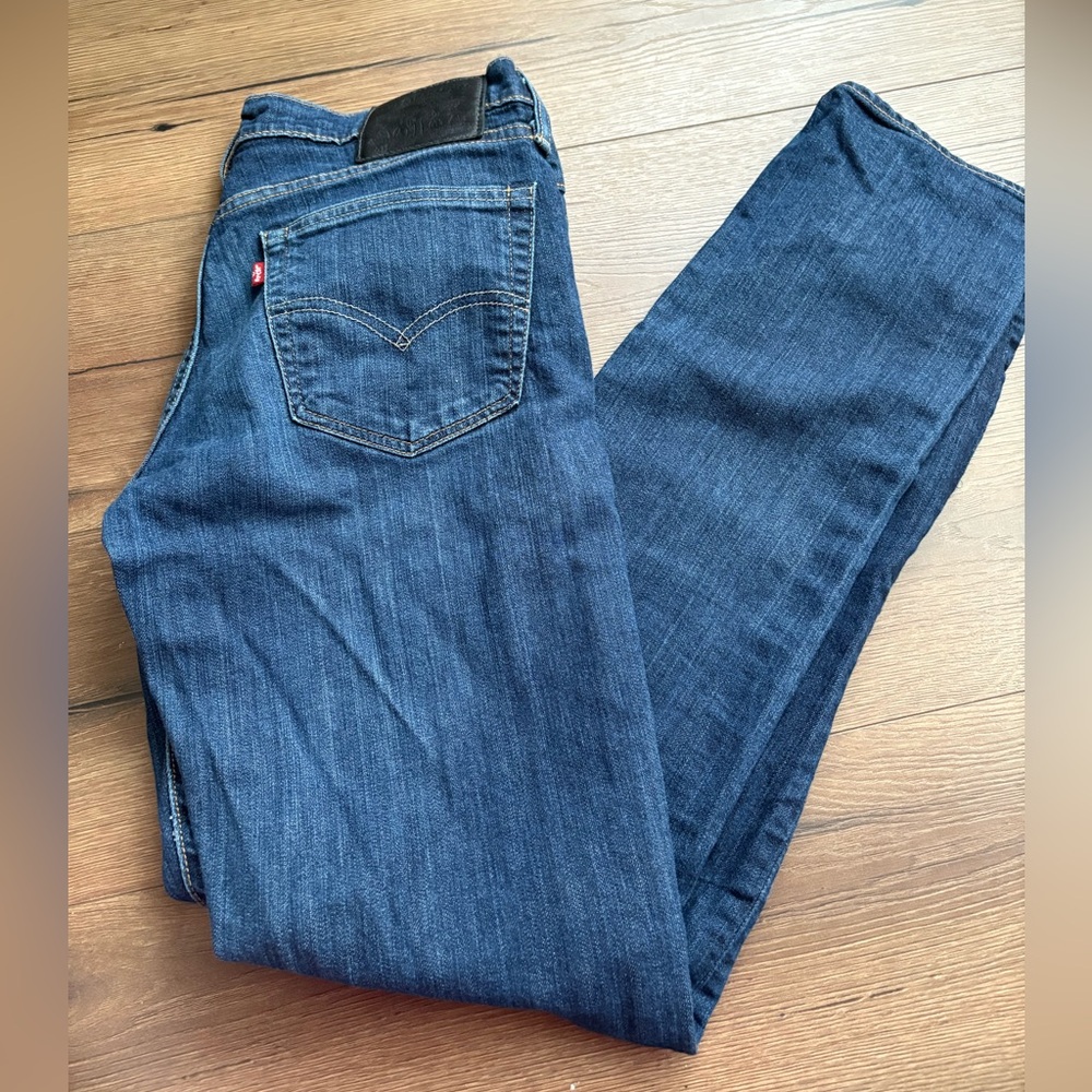 Levi's 511 Slim Fit Jeans Mens 32x34 Blue Denim Stretch - Picture 3 of 4